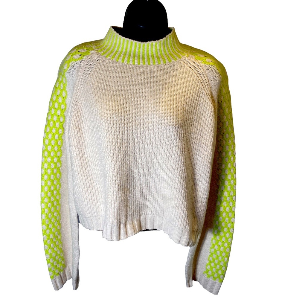 Wild fable turtle neck cable-knit halter sweater size M